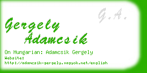 gergely adamcsik business card